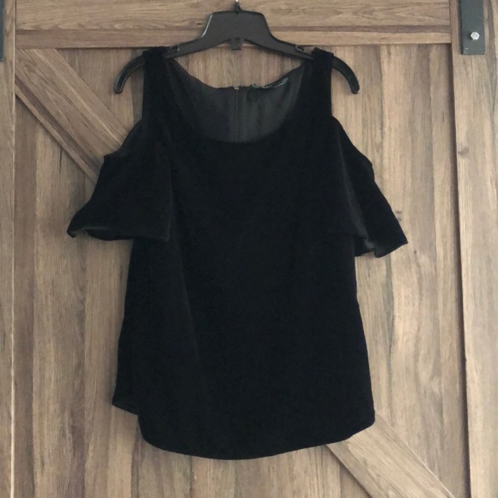 Lauren Ralph Lauren Cold‎ Shoulder Velvet Top